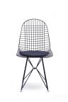 Eiffel из металла цвет черный с подушкой из черной экокожи 