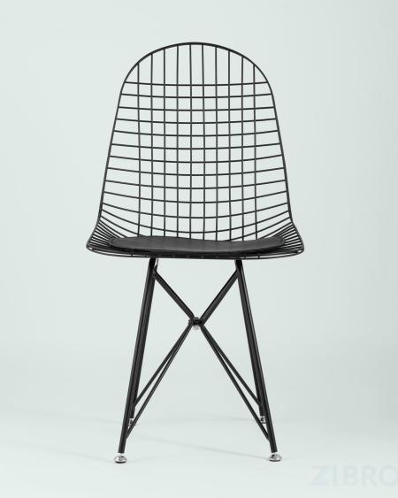 Eiffel из металла цвет черный с подушкой из черной экокожи 