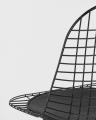 Eiffel из металла цвет черный с подушкой из черной экокожи 