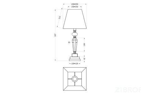 22-86639TL Лампа настольная плафон кремовый d25*60 (2) 