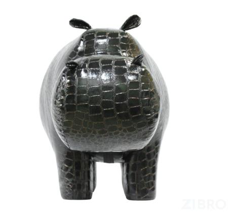 Пуф Бегемот Caiman Black Shine 