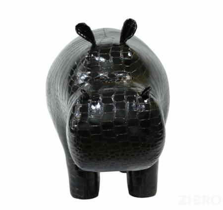 Пуф Бегемот Caiman Black Shine 