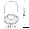 Потолочный светильник Technical C029CL-01W 