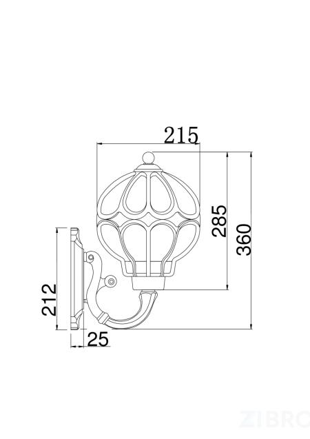 Настенный светильник (бра) Outdoor O024WL-01G 