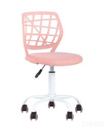 Компьютерное кресло детское Эльза розовый обивка сетка текстиль спинка пластик крестовина металл пластик механизм ре