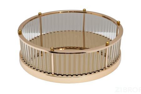 2K299500-G Поднос декоративный с золотыми бортами d40см 