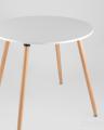 Oslo, диаметр стола 80 см, 2 стула Eames DSW белые 