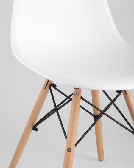 Oslo, диаметр стола 80 см, 2 стула Eames DSW белые 
