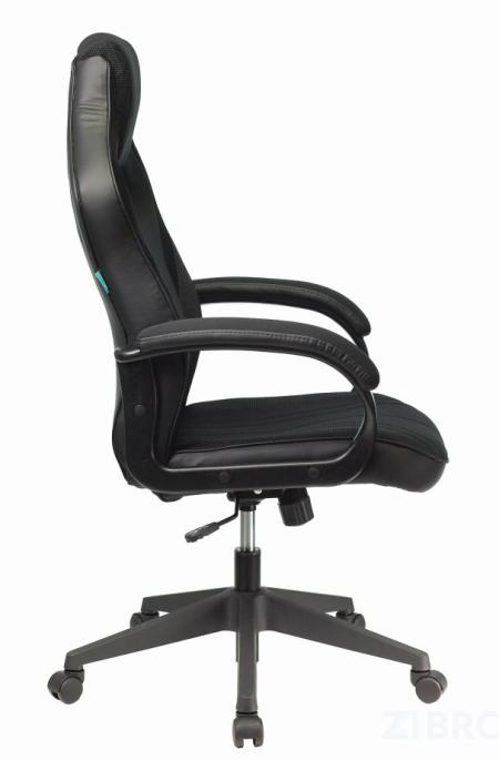 компьютерное игровое Бюрократ VIKING 3 AERO BLACK EDITION черный обивка экокожа/ткань крестовина 
