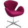 Кресло SWAN STYLE CHAIR винный, искусственная замша 
