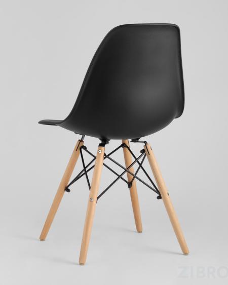 Eames стол черный диаметр 80 см, 2 стула Eames DAW черные 