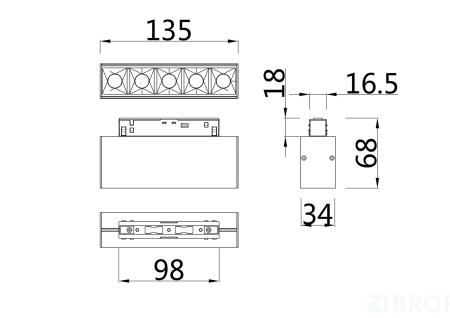 Трековый светильник Technical TR014-2-10W4K-B 