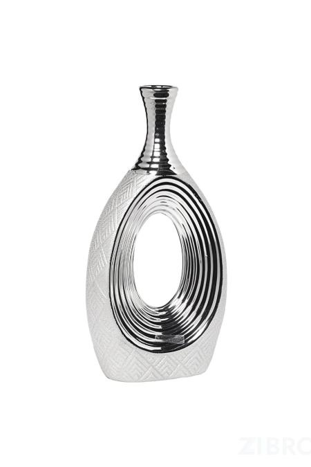 18H2408-19 Ваза серебристая 19*8*39см 