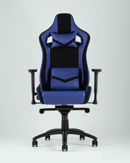 Игровое кресло компьютерное TopChairs Racer Premium синее геймерское 