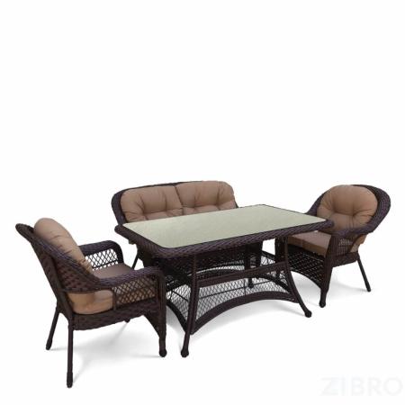 Комплект плетеной мебели T130/LV-520BB-Brown_Beige 