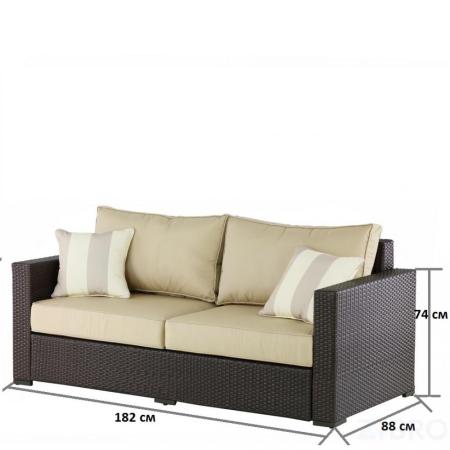 Диван плетеный AFM-215B Brown/Light 