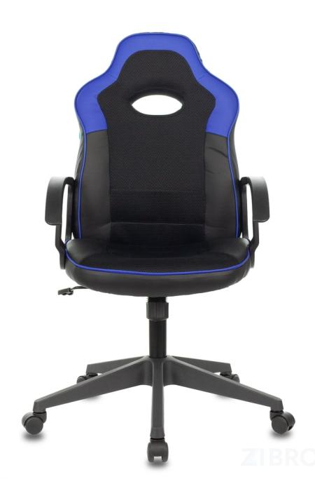 компьютерное игровое Бюрократ VIKING-11/BL-BLUE черный/синий обивка экокожа/ткань крестовина пла 
