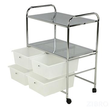 Тележка для хранения  MK-2367 39х64х82 см Белый/хром 