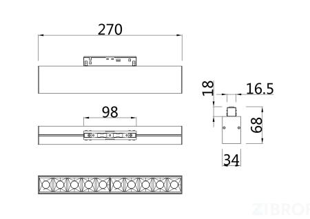 Трековый светильник Technical TR015-2-20W4K-B 