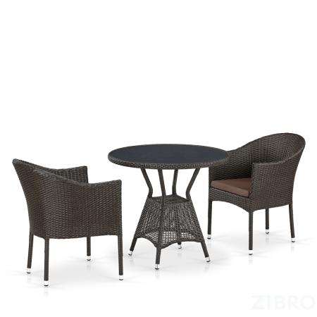 Комплект плетеной мебели T707ANS/Y350-W53 2Pcs Brown 