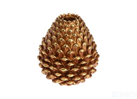AAA755970 Подсвечник "Шишка" цвет золото d9,5*10см 