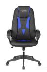 Кресло игровое Бюрократ VIKING-8N/BL-BLUE черный/синий искусственная кожа геймерское 