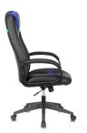 Кресло игровое Бюрократ VIKING-8N/BL-BLUE черный/синий искусственная кожа геймерское 