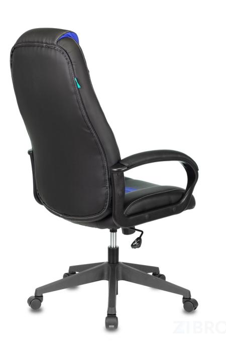 Кресло игровое Бюрократ VIKING-8N/BL-BLUE черный/синий искусственная кожа геймерское 
