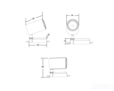 Трековый светильник Technical TR029-3-20W3K-B 