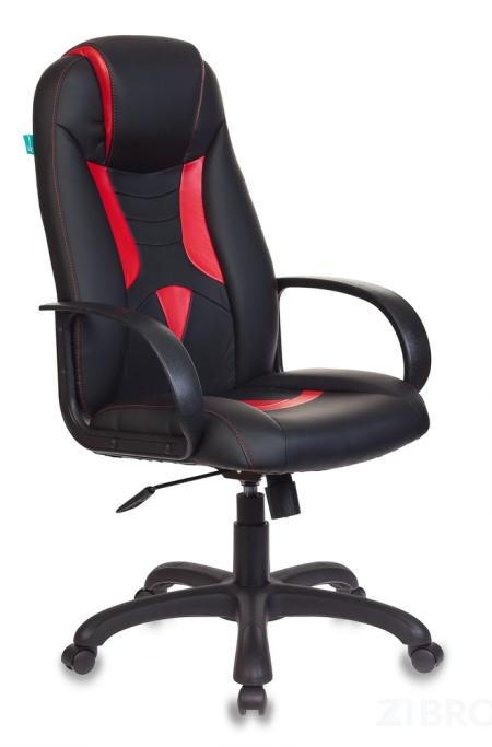 Кресло игровое Бюрократ VIKING-8N/BL-RED черный/красный искусственная кожа геймерское 