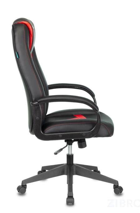 Кресло игровое Бюрократ VIKING-8N/BL-RED черный/красный искусственная кожа геймерское 