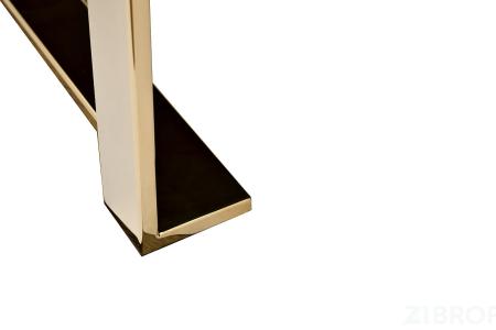 Стол журнальный низкий Golden Prism коричневый/золото 