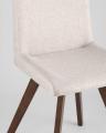 Комплект из четырех стульев MARTA мягкая тканевая серая обивка 