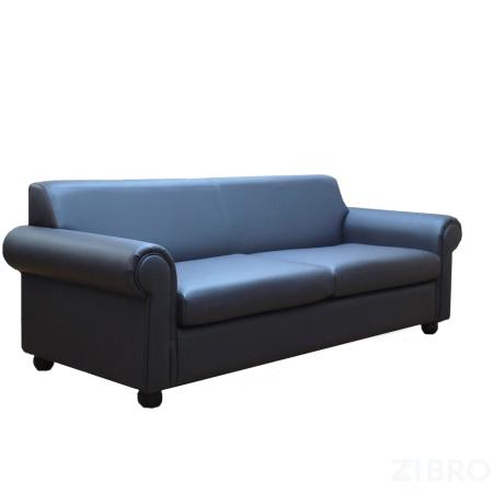 Диван Бекер тройной, искусственная кожа, цвет черный Ecotex 3001 