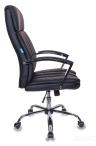 для руководителя офисное Бюрократ T-8000SL/BL+GR черный обивка экокожа крестовина металл 