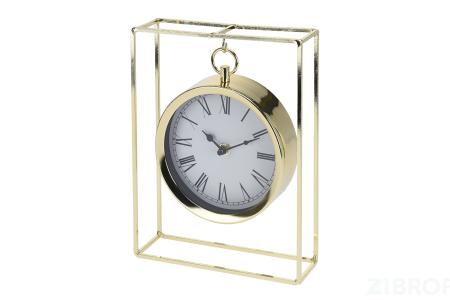 NBE000020 Часы настольные подвесные металл. золото 18*5*25см 
