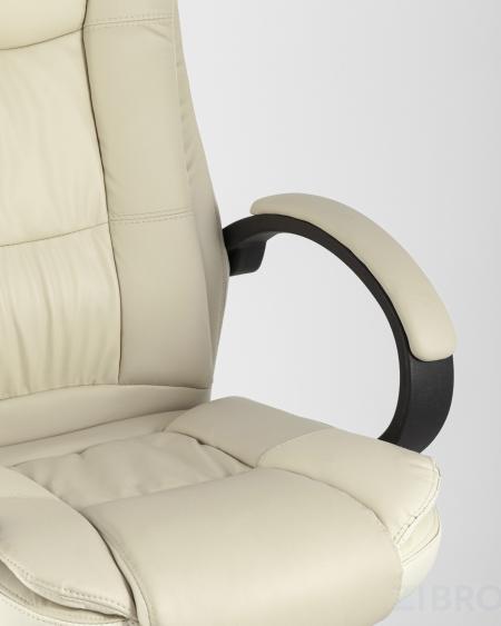 TopChairs Atlant офисное бежевое обивка экокожа, механизм качания Top Gun 