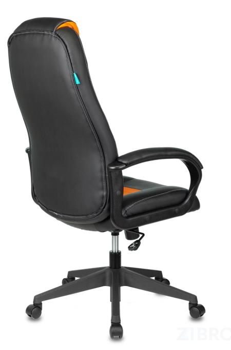 Кресло игровое Бюрократ VIKING-8N/BL-OR черный/оранжевый искусственная кожа геймерское 