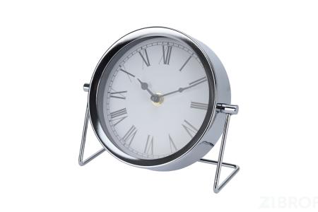 NBE000040 Часы настольные металлические серебро 18*7*16см 