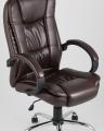 Компьютерное кресло TopChairs Atlant офисное коричневое обивка экокожа, механизм качания Top Gun коричневый 