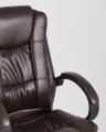 Компьютерное кресло TopChairs Atlant офисное коричневое обивка экокожа, механизм качания Top Gun коричневый 