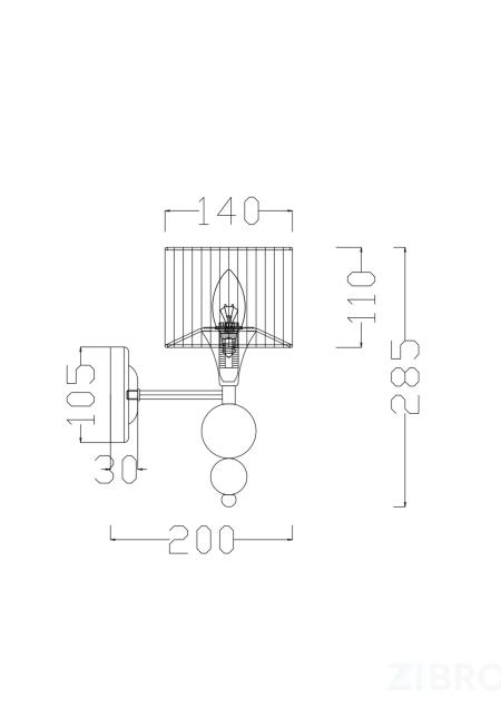 Настенный светильник (бра) Freya FR5093WL-01CH 