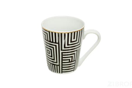 26FC VANITY CUP300BL Кружка 300мл черно-белая (4) 