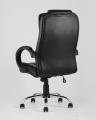 Компьютерное кресло TopChairs Atlant офисное черное обивка экокожа, механизм качания Top Gun пятилучье 