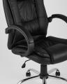 Компьютерное кресло TopChairs Atlant офисное черное обивка экокожа, механизм качания Top Gun пятилучье 