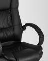 Компьютерное кресло TopChairs Atlant офисное черное обивка экокожа, механизм качания Top Gun пятилучье 