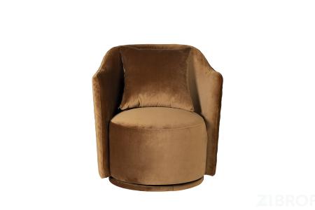 Кресло Verona Basic вращающееся, велюр золотой Pad14 70*77*80см 