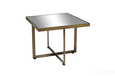 KFG095 Стол журнальный зеркало/матовое золото 50*50*40см 