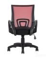 Компьютерное кресло TopChairs Simple офисное красное в обивке из текстиля с сеткой, механизм качания Top Gun 