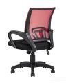 Компьютерное кресло TopChairs Simple офисное красное в обивке из текстиля с сеткой, механизм качания Top Gun 